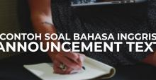 Materi Soal Announcement